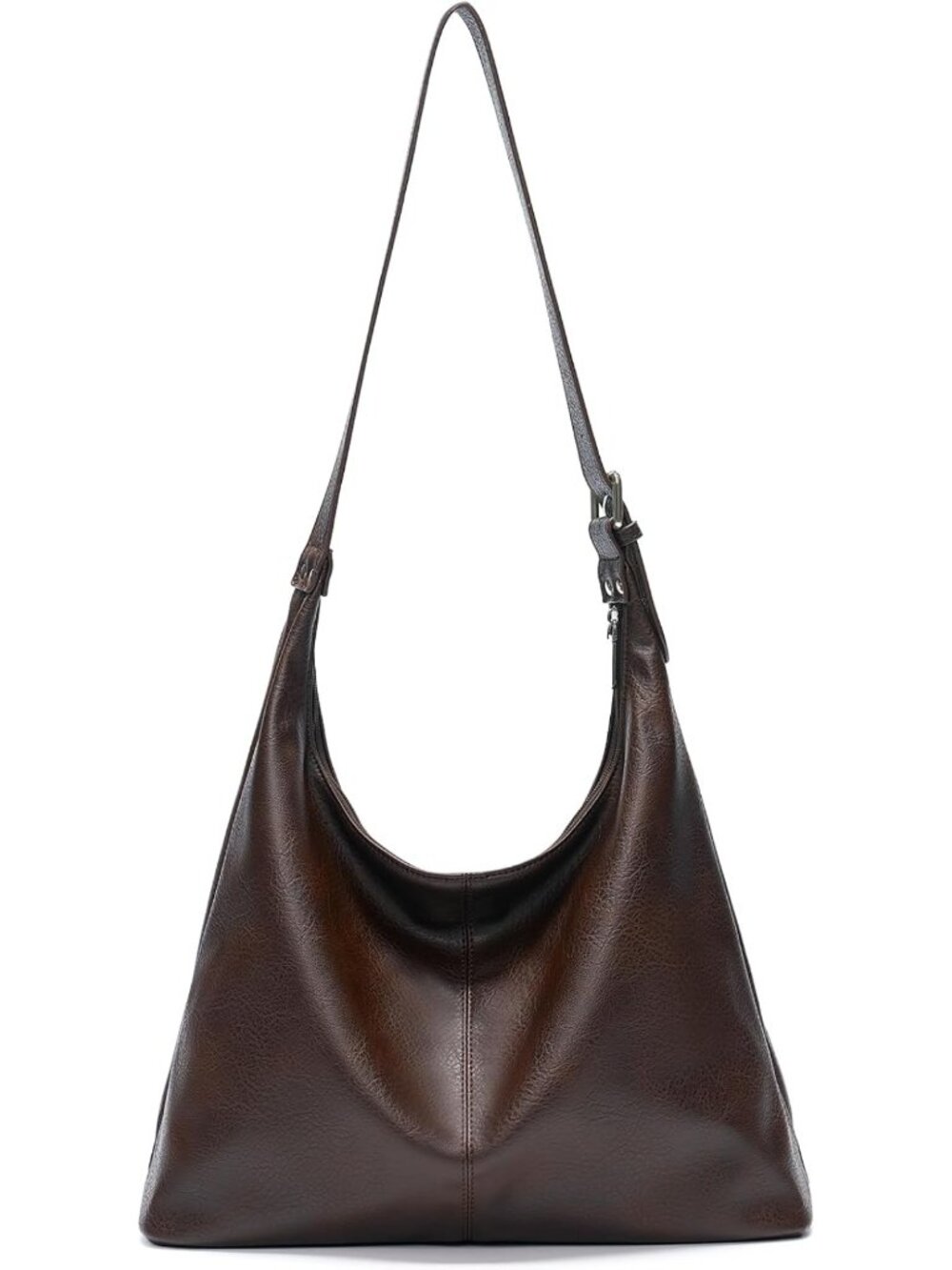 Stylish Large Vegan Leather Hobo Bag - Slouchy Shoulder Purse for Work & Daily